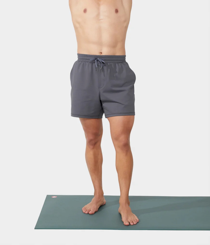 Men's Manduka ANYWHERE Shorts Grey | 9918514