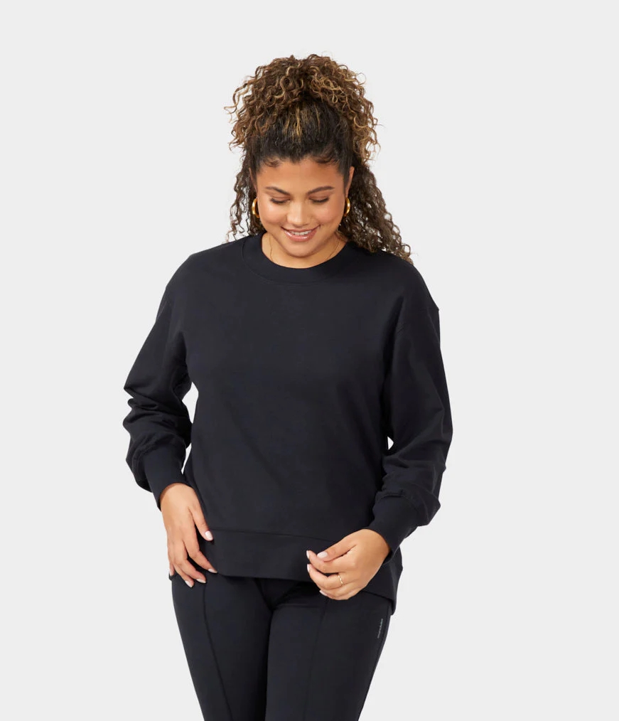 Women's Manduka GRATITUDE Pullover Black | 1104561