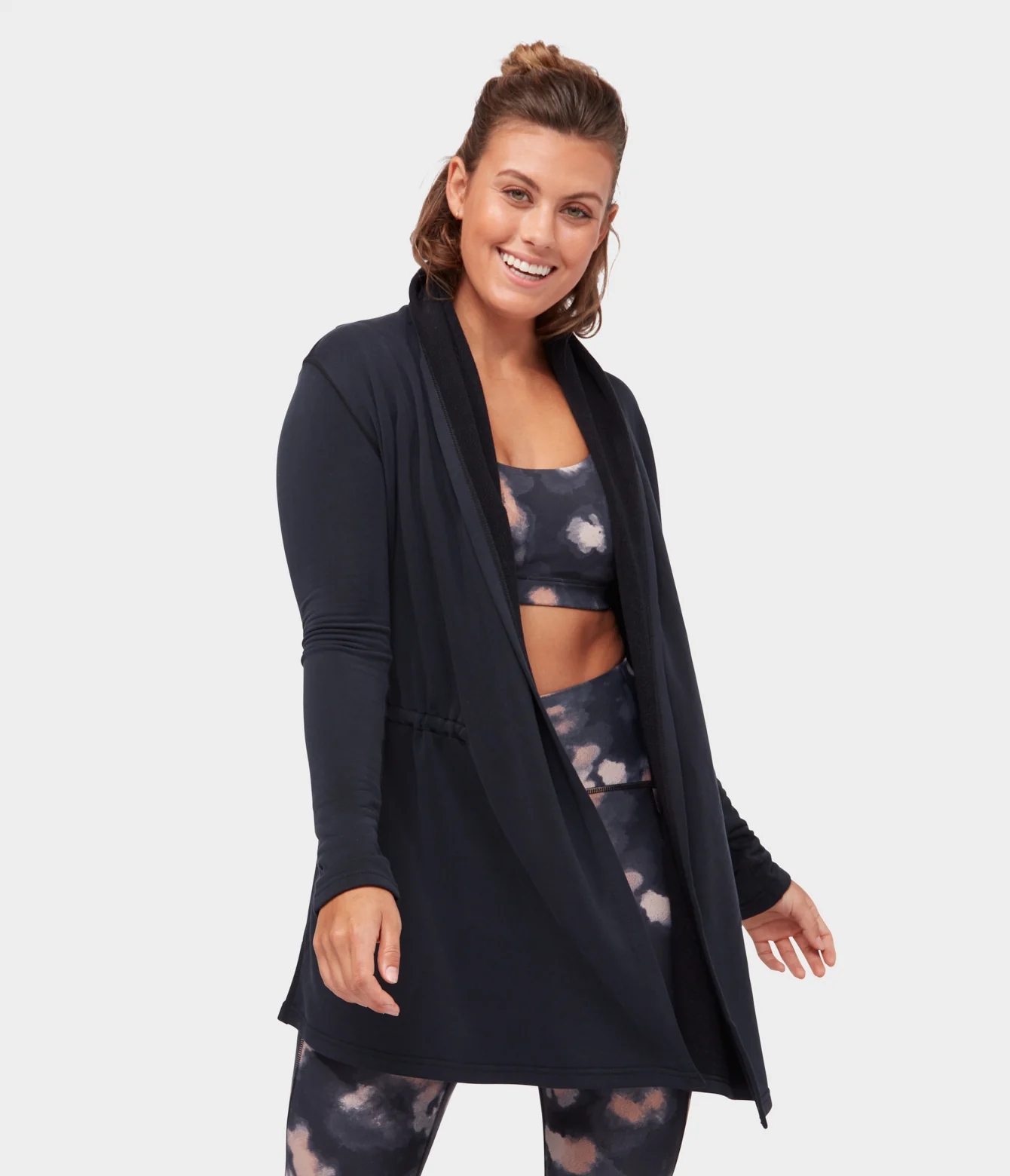 Women's Manduka MEDITATION CARDIGAN Jackets Black | 1145238