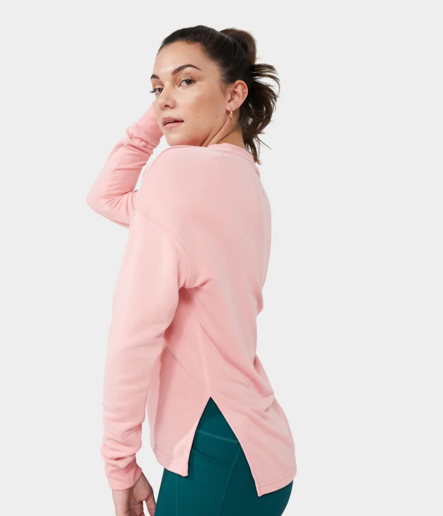 Women's Manduka RISE AND SHINE Sweatshirt Coral | 6467500