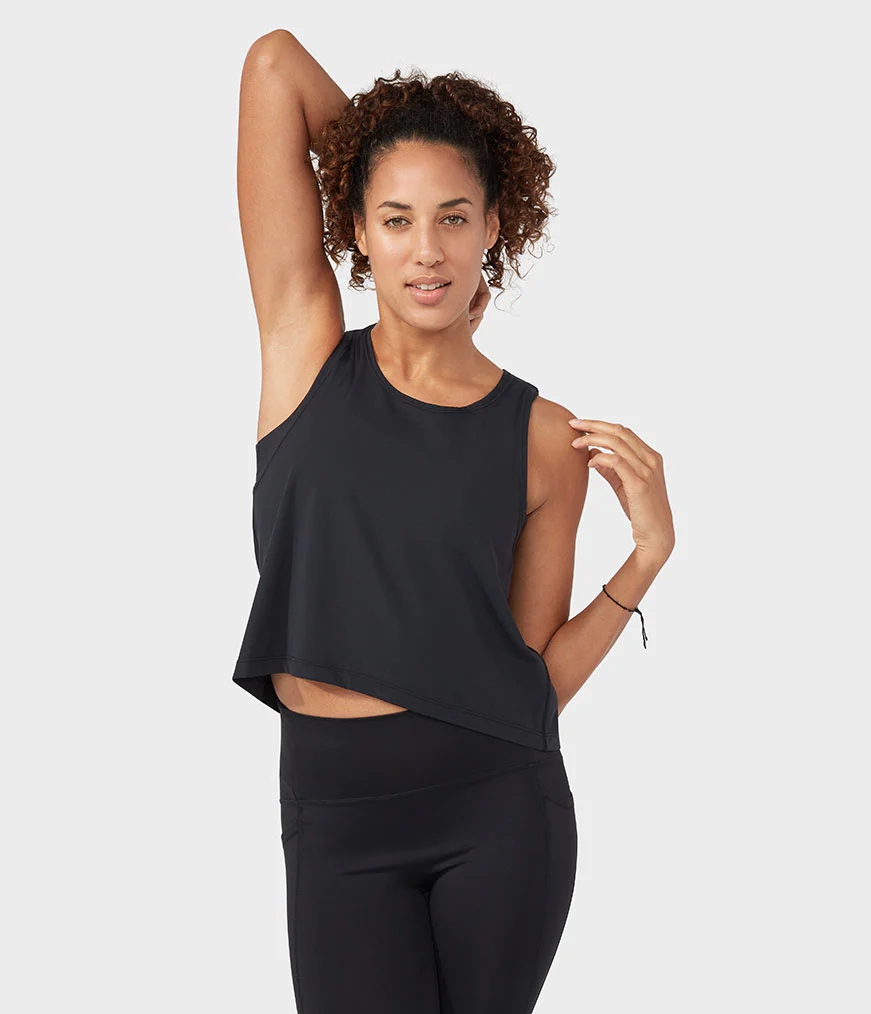 Women's Manduka ROOT TO RISE Tanks Black | 5548379