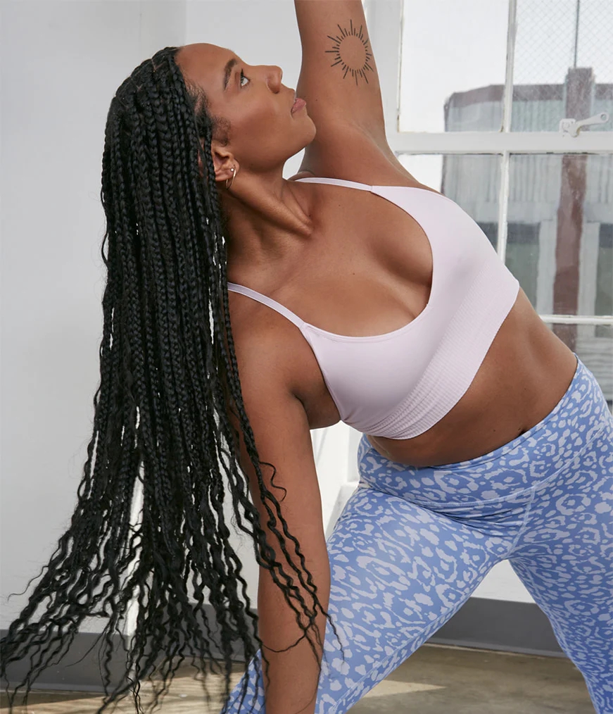 Women's Manduka SELENE TRIANGLE Bras Lavender | 4547730