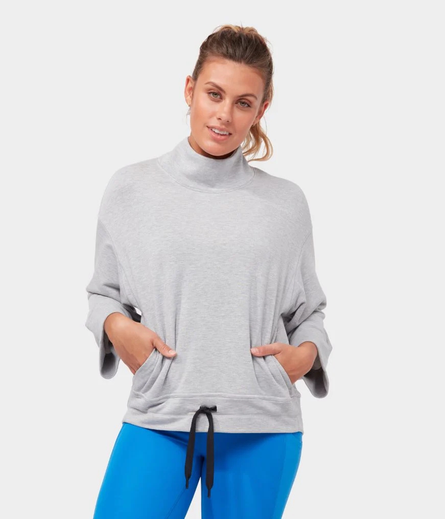 Women's Manduka UPWARD MOCKNECK Pullover Grey | 9622954